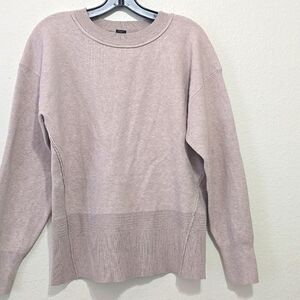 Tahari Women’s Size Large Plaid Beige Mock Neck Sweater